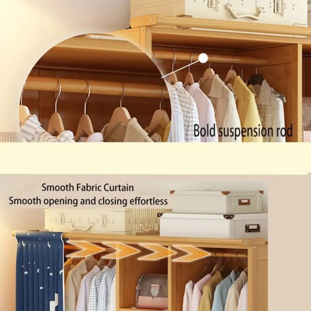 Wardrobe Storage Cabinet Clothing Home Furniture