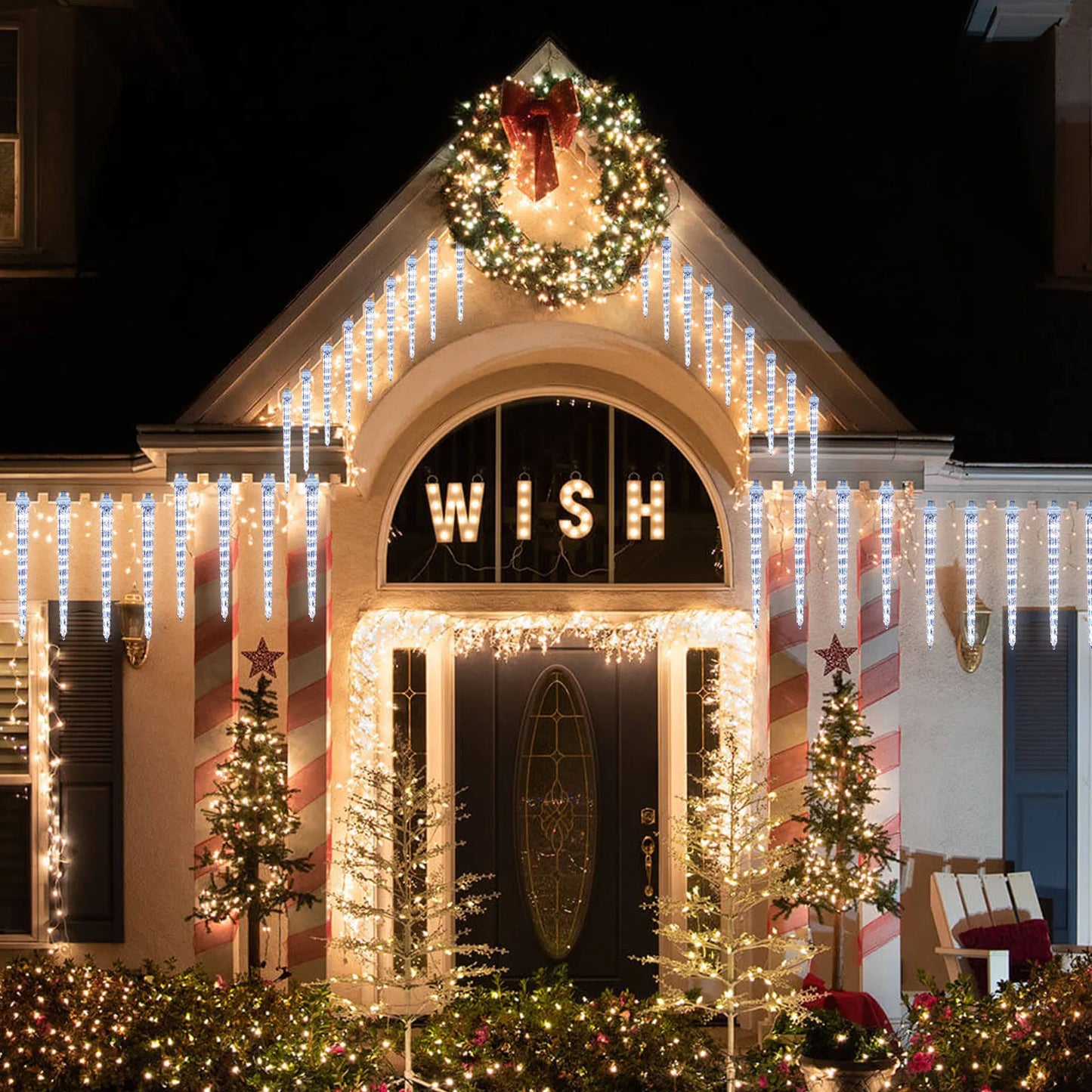 Christmast LED Meteor Shower Raindrop Snowing Lights