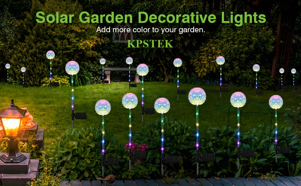 Dandelion Garden Lights, Outdoor Solar Flower Lights