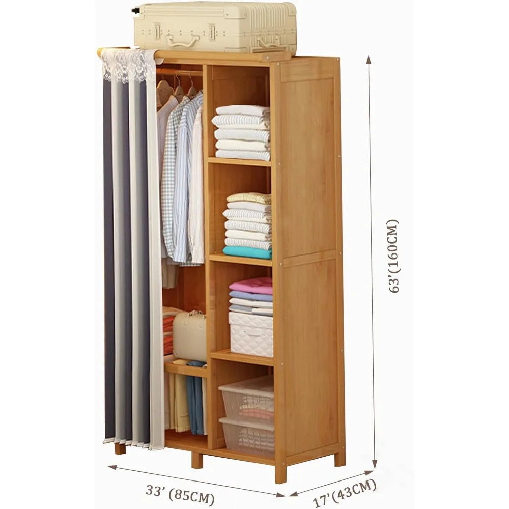 Wardrobe Storage Cabinet Clothing Home Furniture