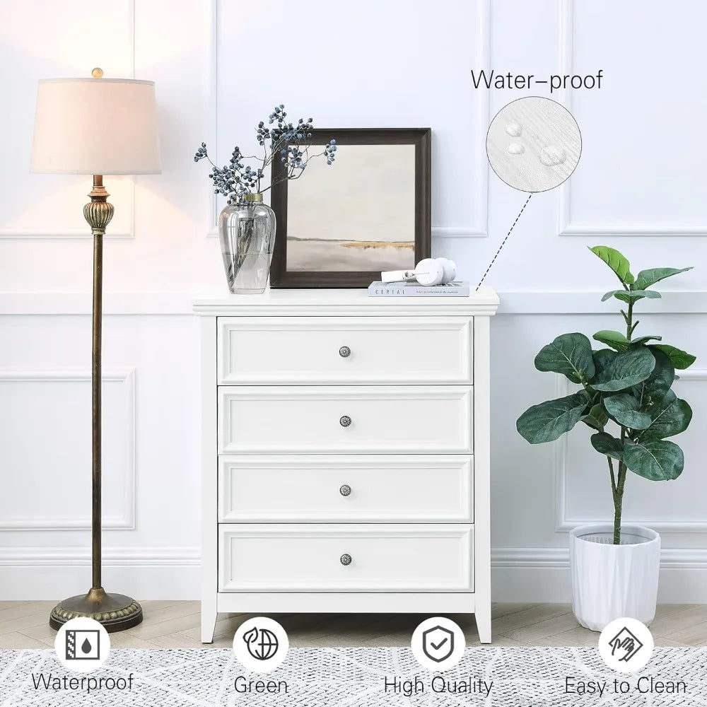 White Dresser for Bedroom Modern Cabinet for living room