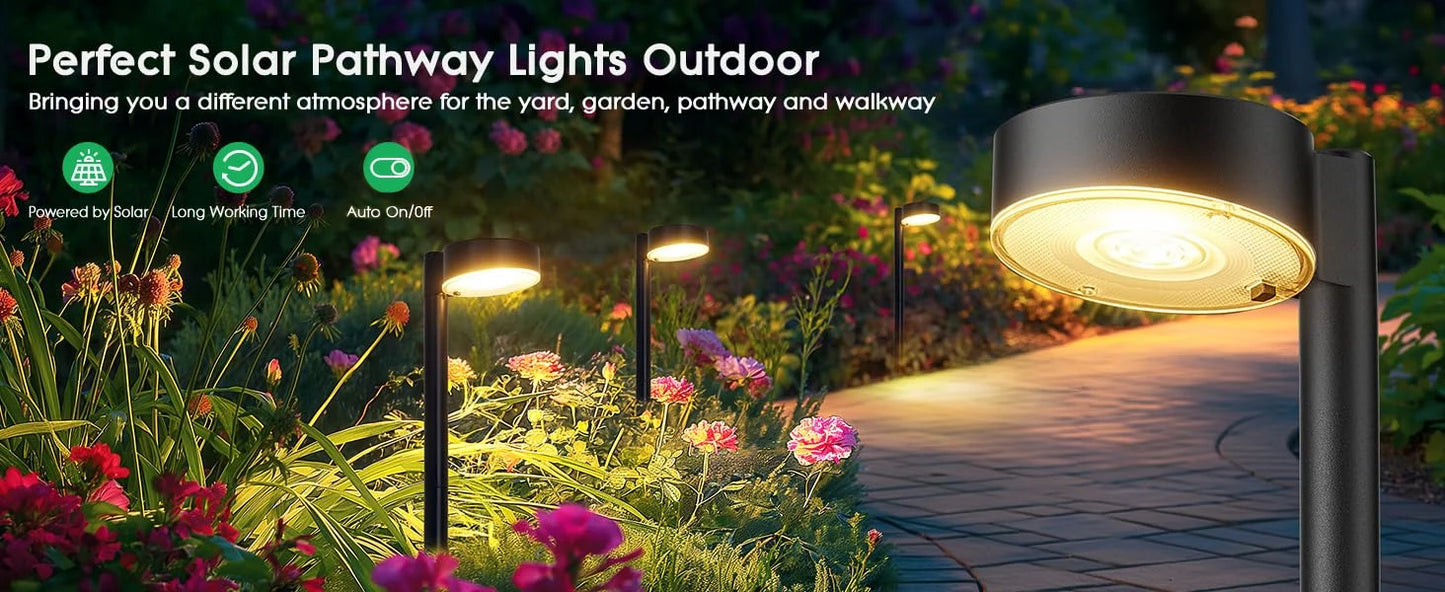 Pathway Lights LED Solar Lights for Yard,Path Driveway