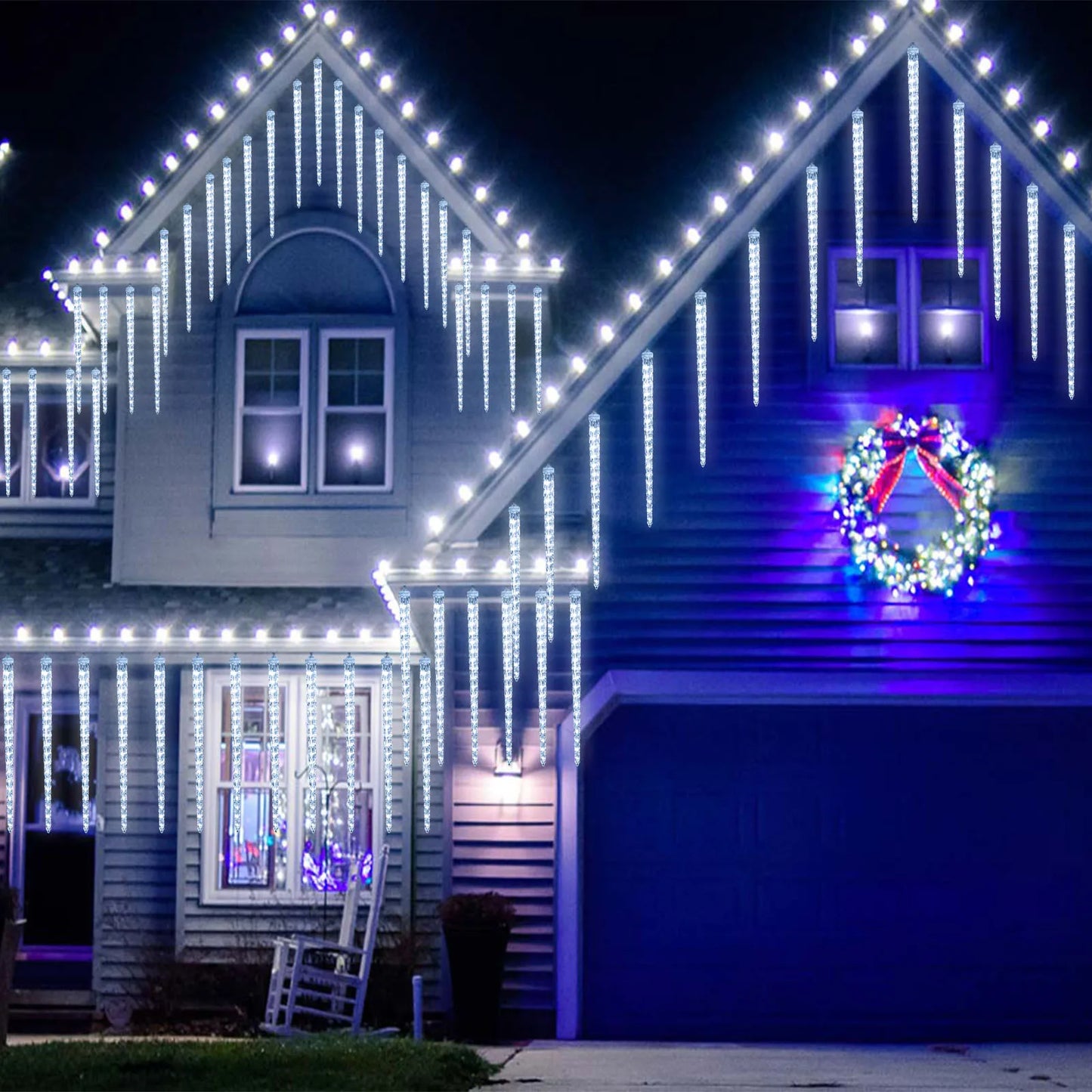 Christmast LED Meteor Shower Raindrop Snowing Lights