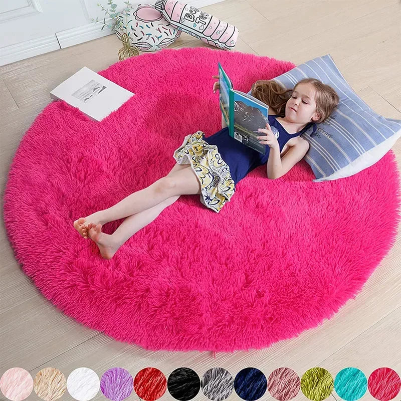 Round Rug Mat Home Decor Bedroom Kid Room Decoration