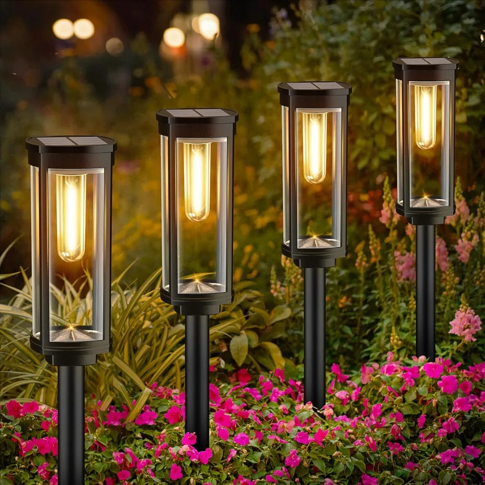 Bright Solar Pathway Lights Outdoor, 8 Pack Garden Lights