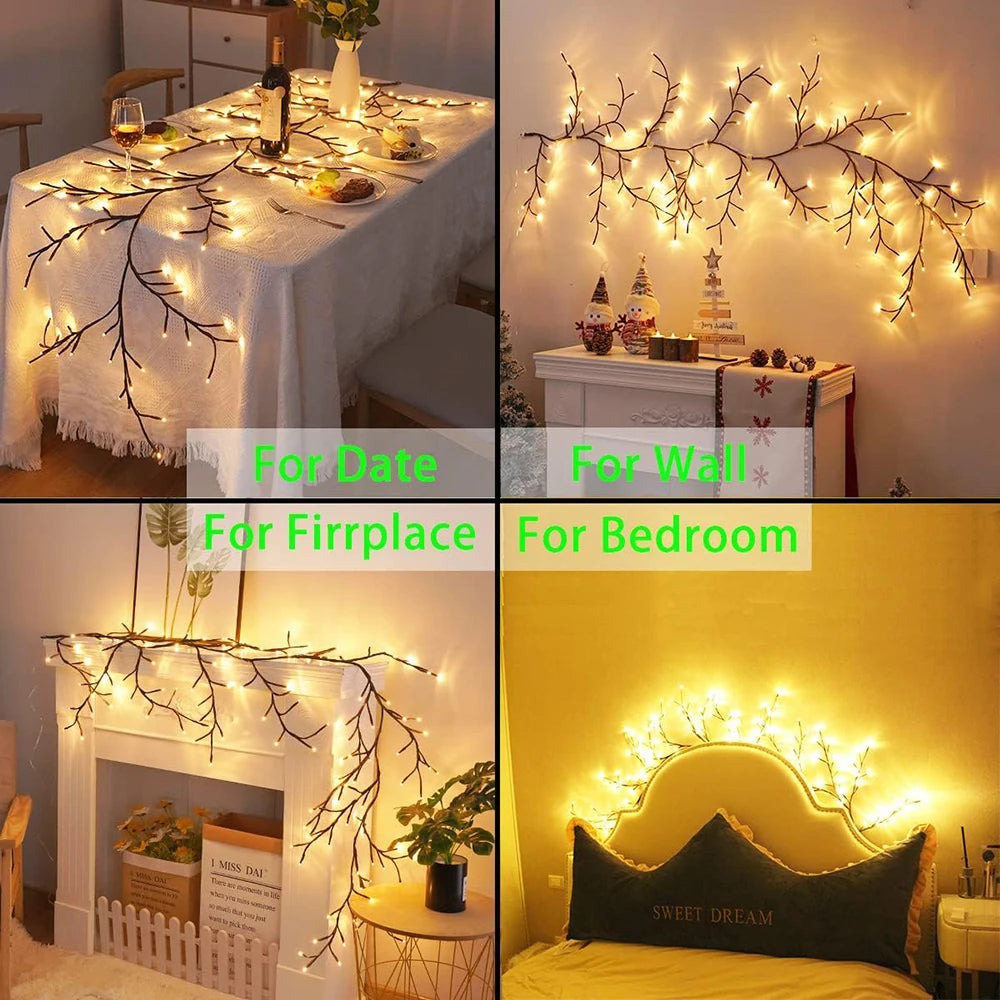 Tree Branch Lamp Christmas Party Home Decorative Lights