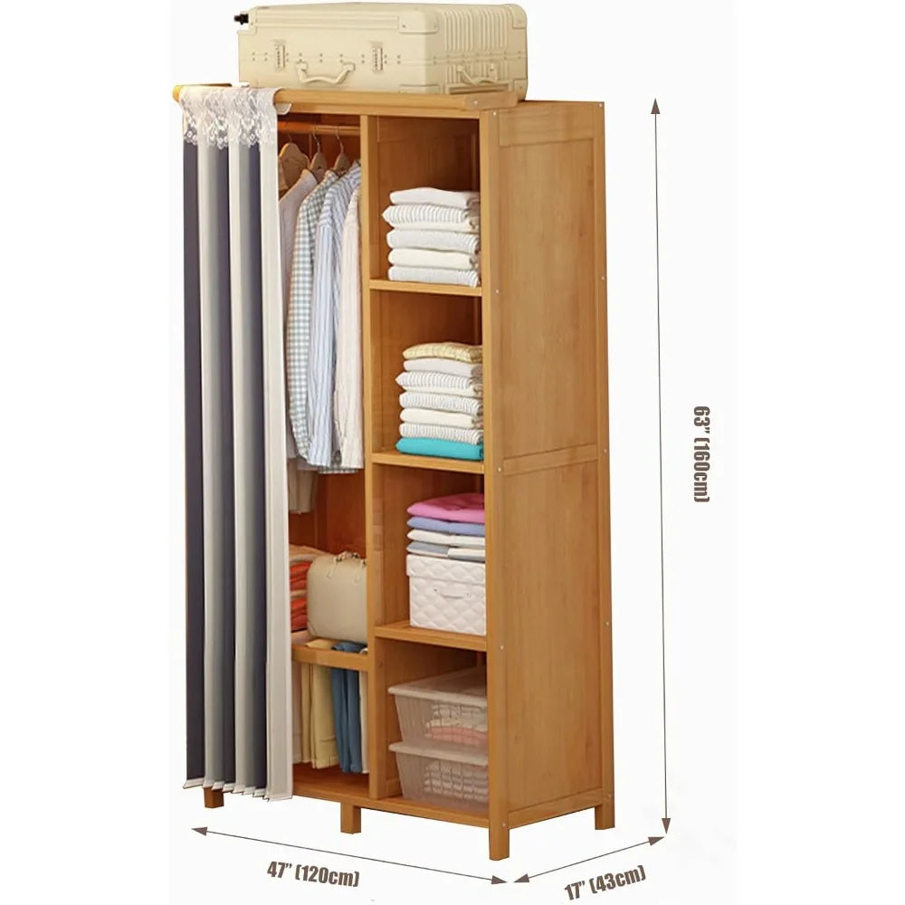 Wardrobe Storage Cabinet Clothing Home Furniture