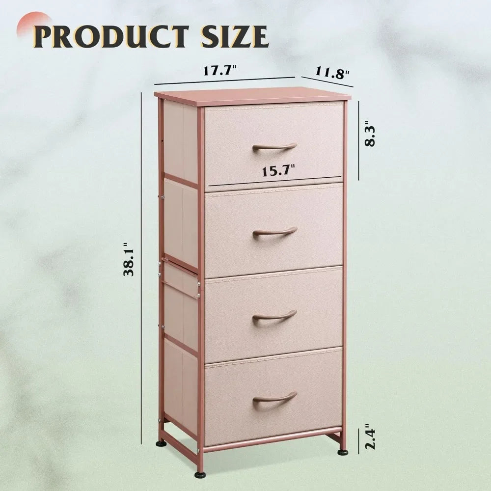 4 Drawers Dreser Clothes Storage Organizer