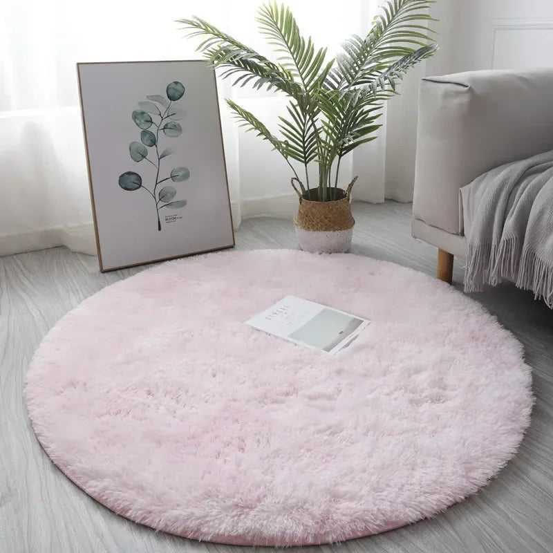 Ultra Soft Round Rug Mat - Fluffy Carpet for Living Room