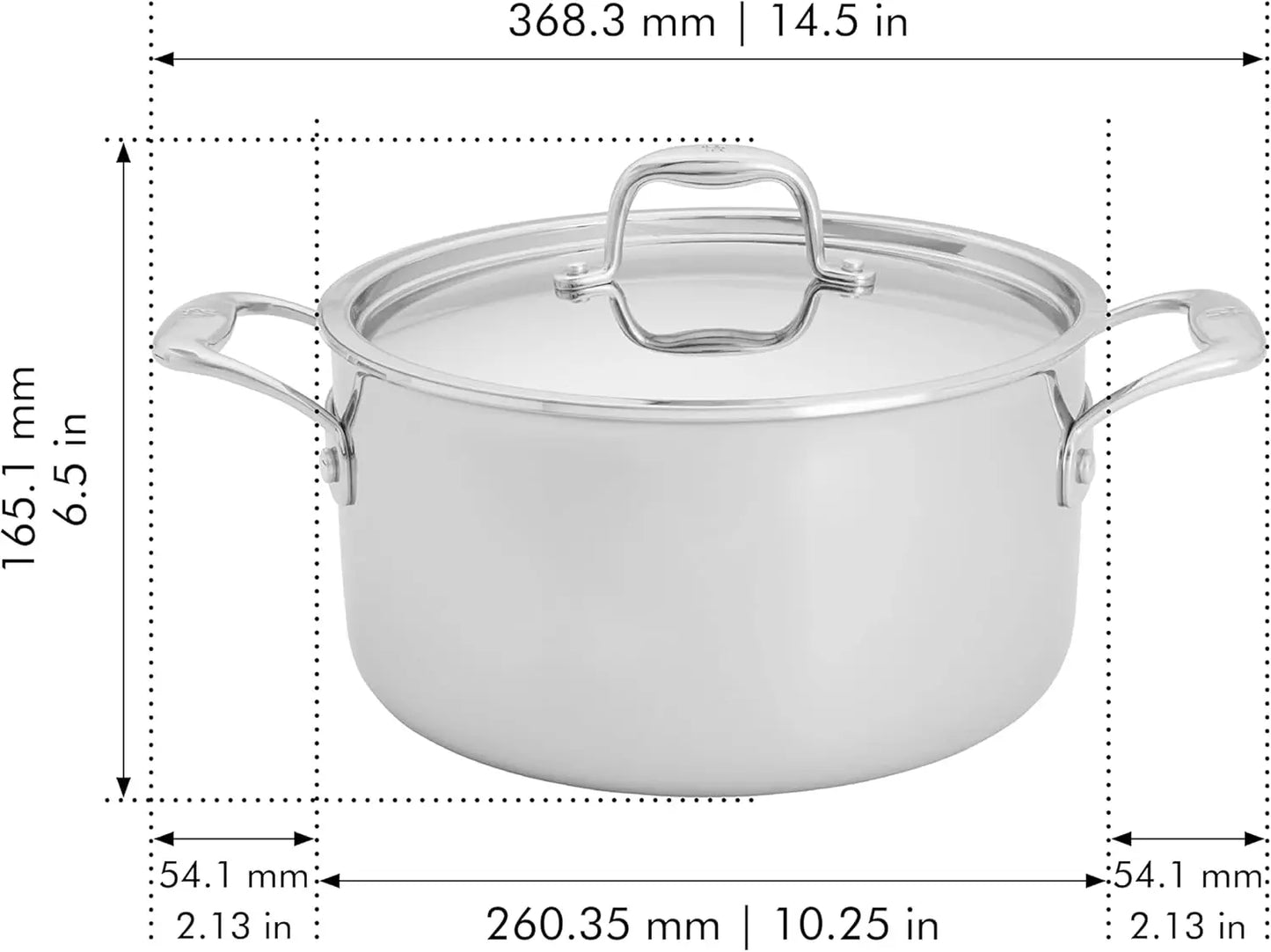 3-Ply Stainless Steel Pots and Pans Set, Cookware Set