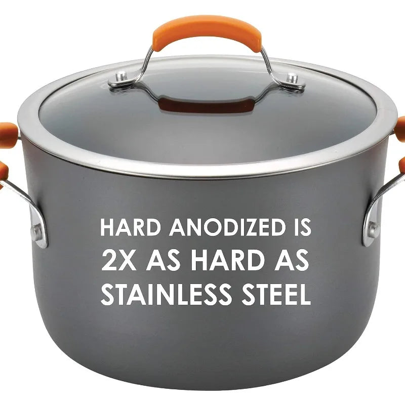 Aluminum Nonstick Cookware Set with Glass Lids